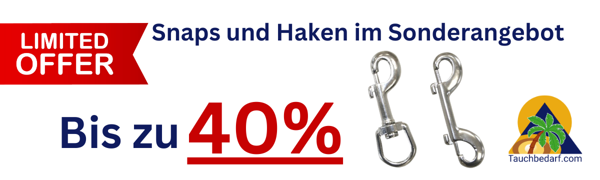 Snpas und Haken im Sonderangebot Tauchbedarf