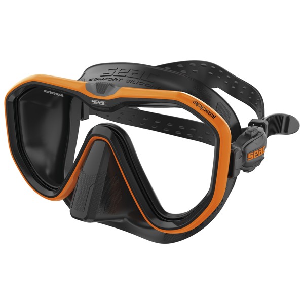 SEAC Appeal Tauchmaske: Orange – Schwarzes Silikon