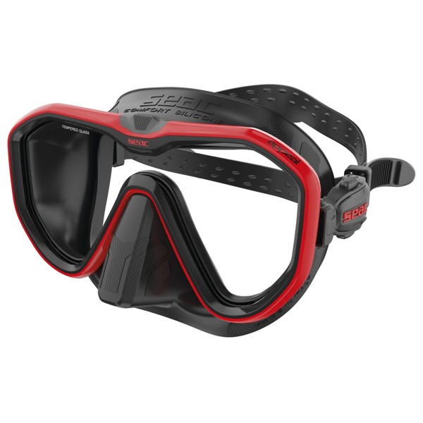 SEAC Appeal Tauchmaske: Rot – Schwarzes Silikon