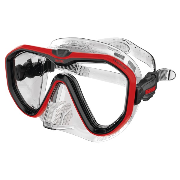 SEAC Appeal Tauchmaske: Rot – Transparentes Silikon