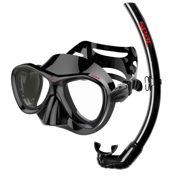 SEAC Cove Set schwarz mit Cove Maske und Top Flex Schnorchel